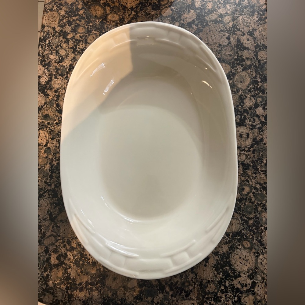 Longaberger Cream Oval Serving Dish